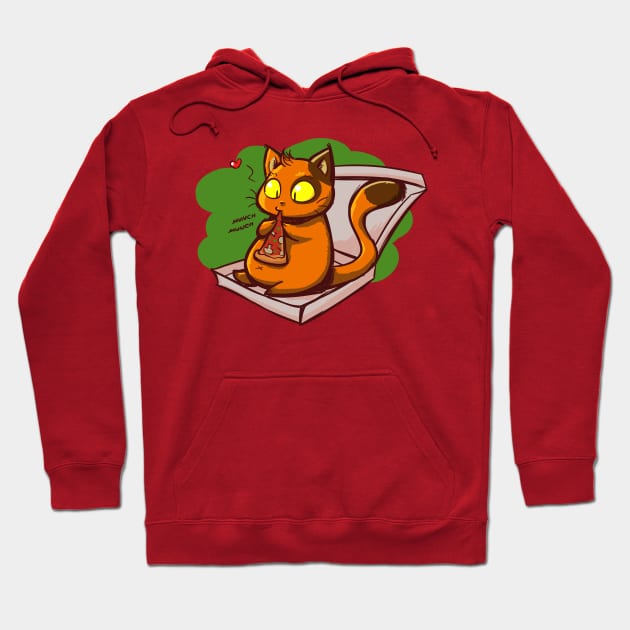 Pizza Cat Hoodie by KingsandQueens